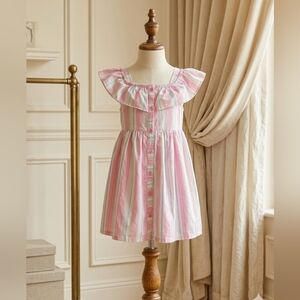 Penelope Mack Striped Cold Shoulder Dress – Size 5